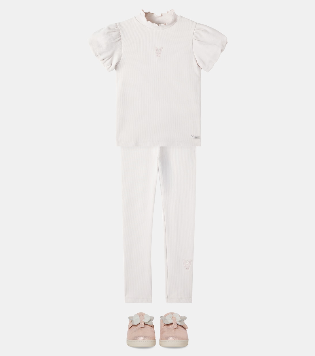 Legging Soenie brodé en coton mélangé | Donsje