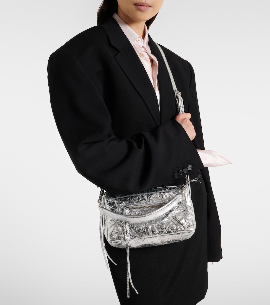 Borsa Le City Moto Mini in pelle metallizzata | Balenciaga