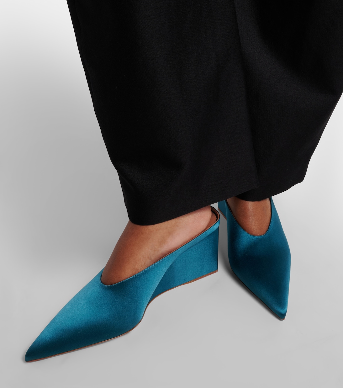 Cube satin wedge mules | Alaïa