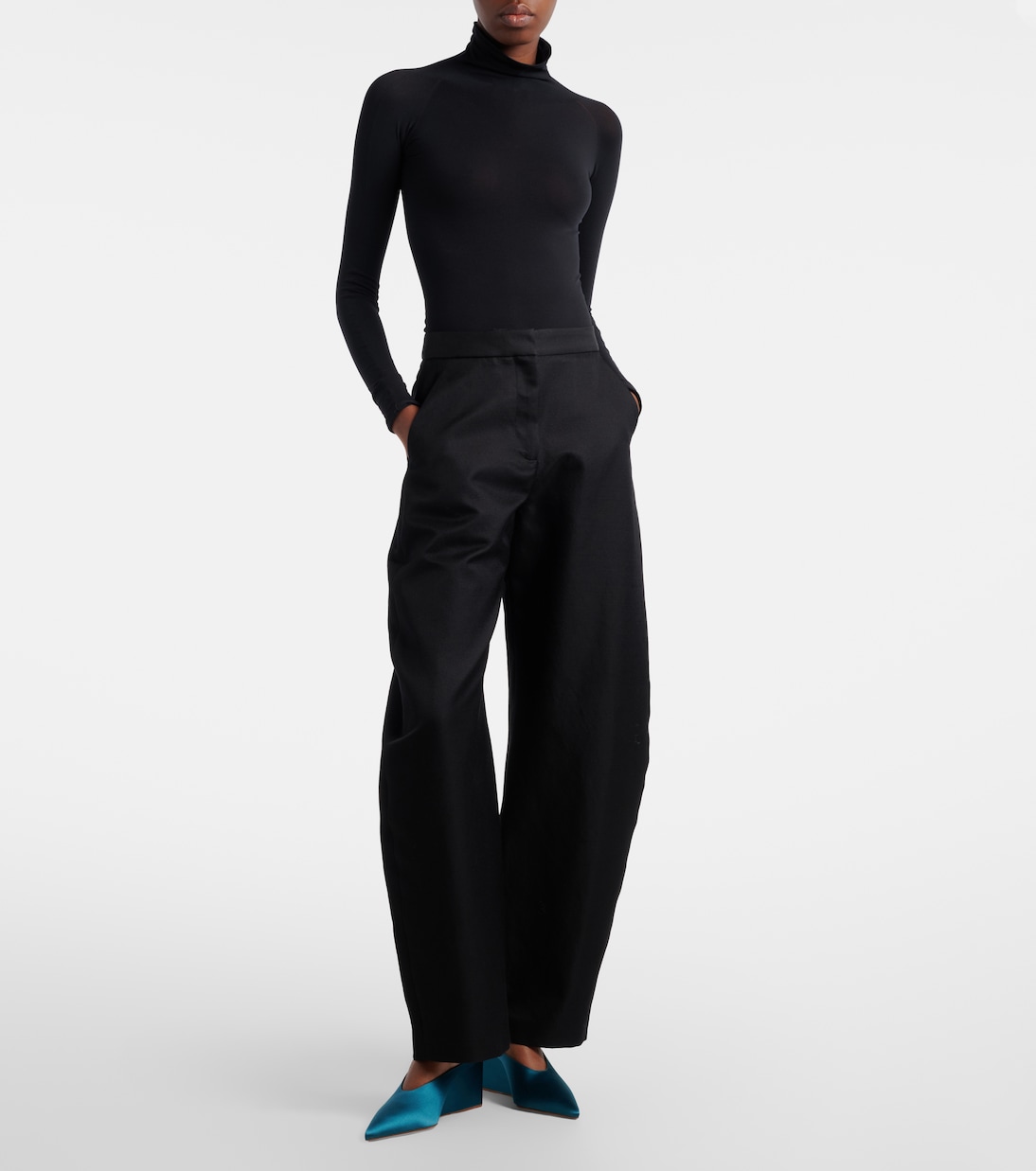 Cube satin wedge mules | Alaïa