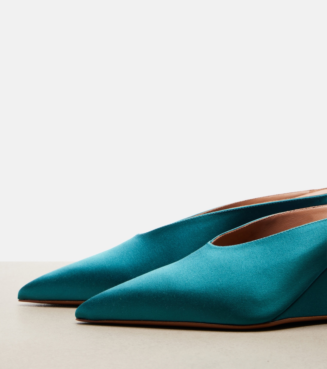 Cube satin wedge mules | Alaïa