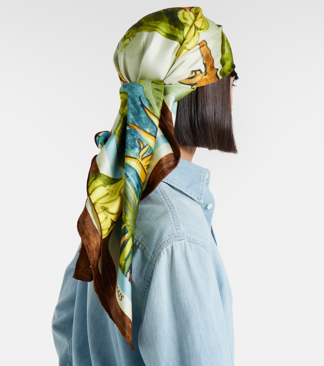 Sciarpa in raso di seta con stampa | Alémais