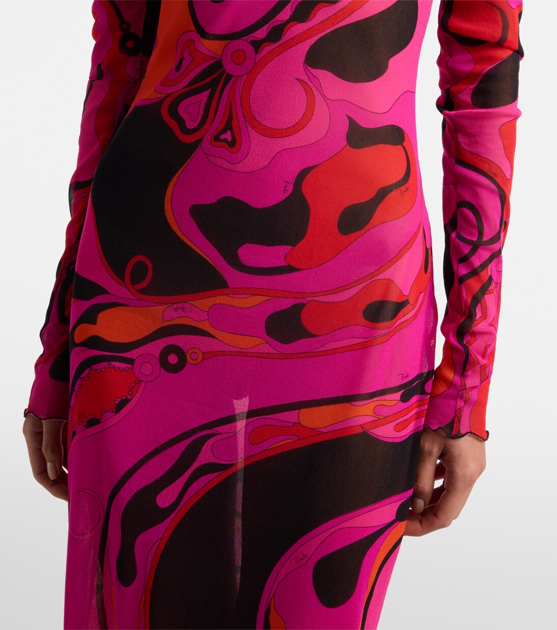 Maxikleid Orchidee aus Tüll | Pucci