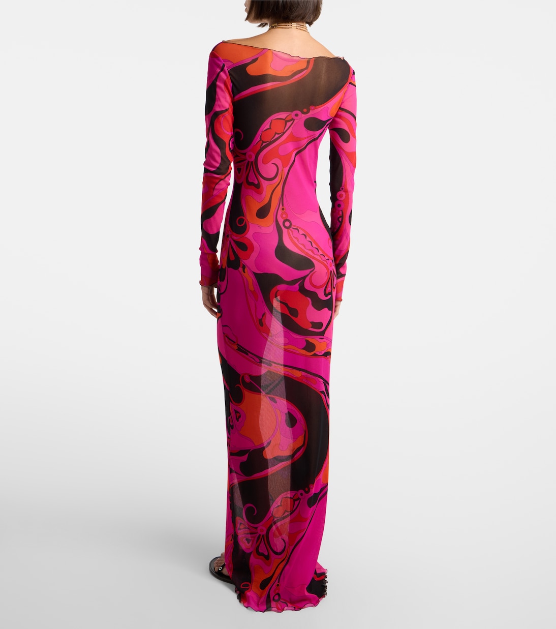 Maxikleid Orchidee aus Tüll | Pucci