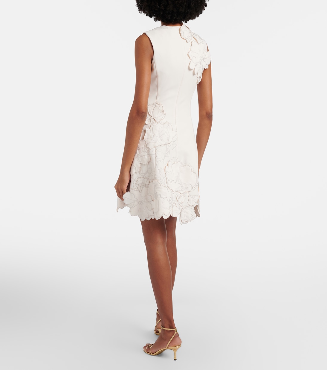 Floral-appliqué minidress | Leo Lin