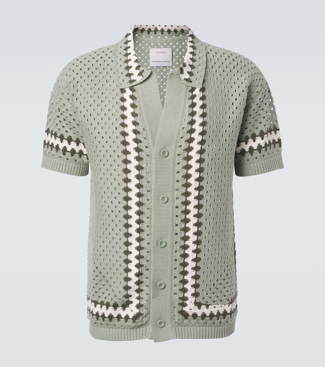 Pinto crochet cotton bowling shirt | Frescobol Carioca