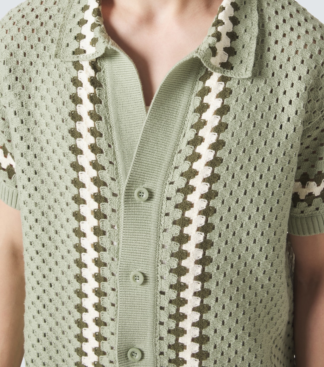 Pinto crochet cotton bowling shirt | Frescobol Carioca