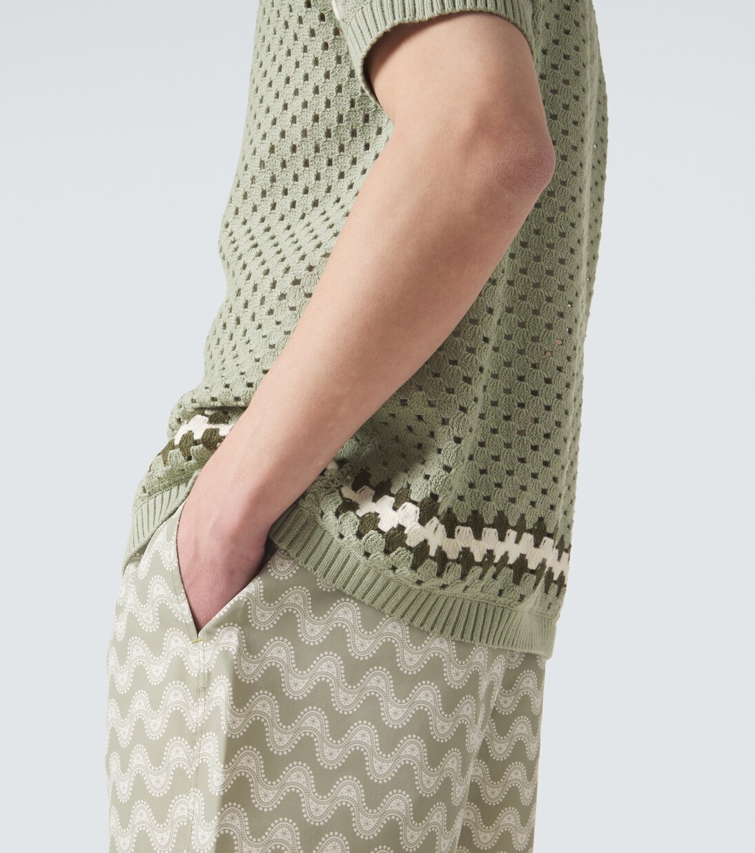 Pinto crochet cotton bowling shirt | Frescobol Carioca