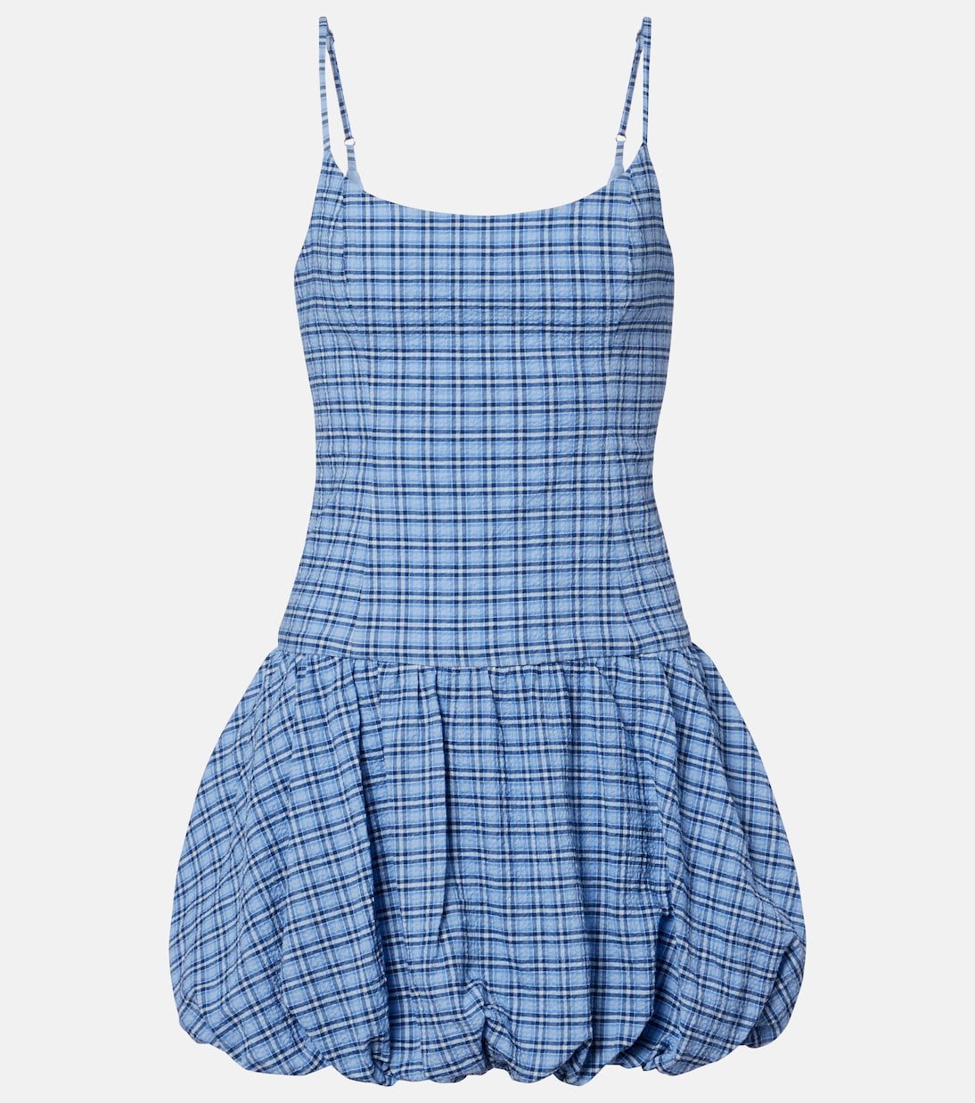 Vestido corto Pelea de algodón a cuadros | Faithfull