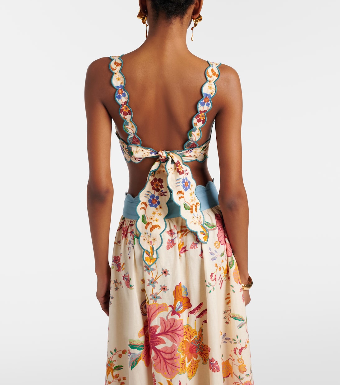 Cropped-Top Floral Scarves aus Leinen | Farm Rio