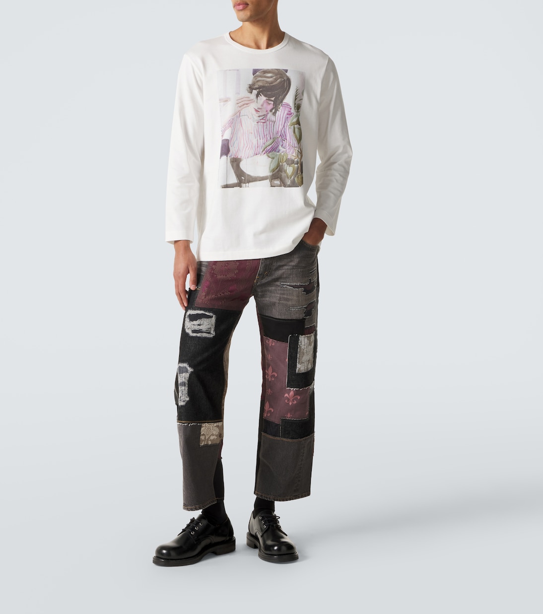 x Merz B. Schwanen cotton jersey T-shirt | Junya Watanabe