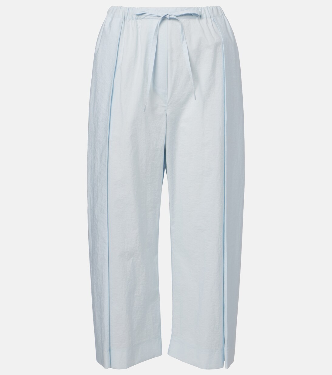 Paula's Ibiza cotton-blend poplin wide-leg pants | Loewe