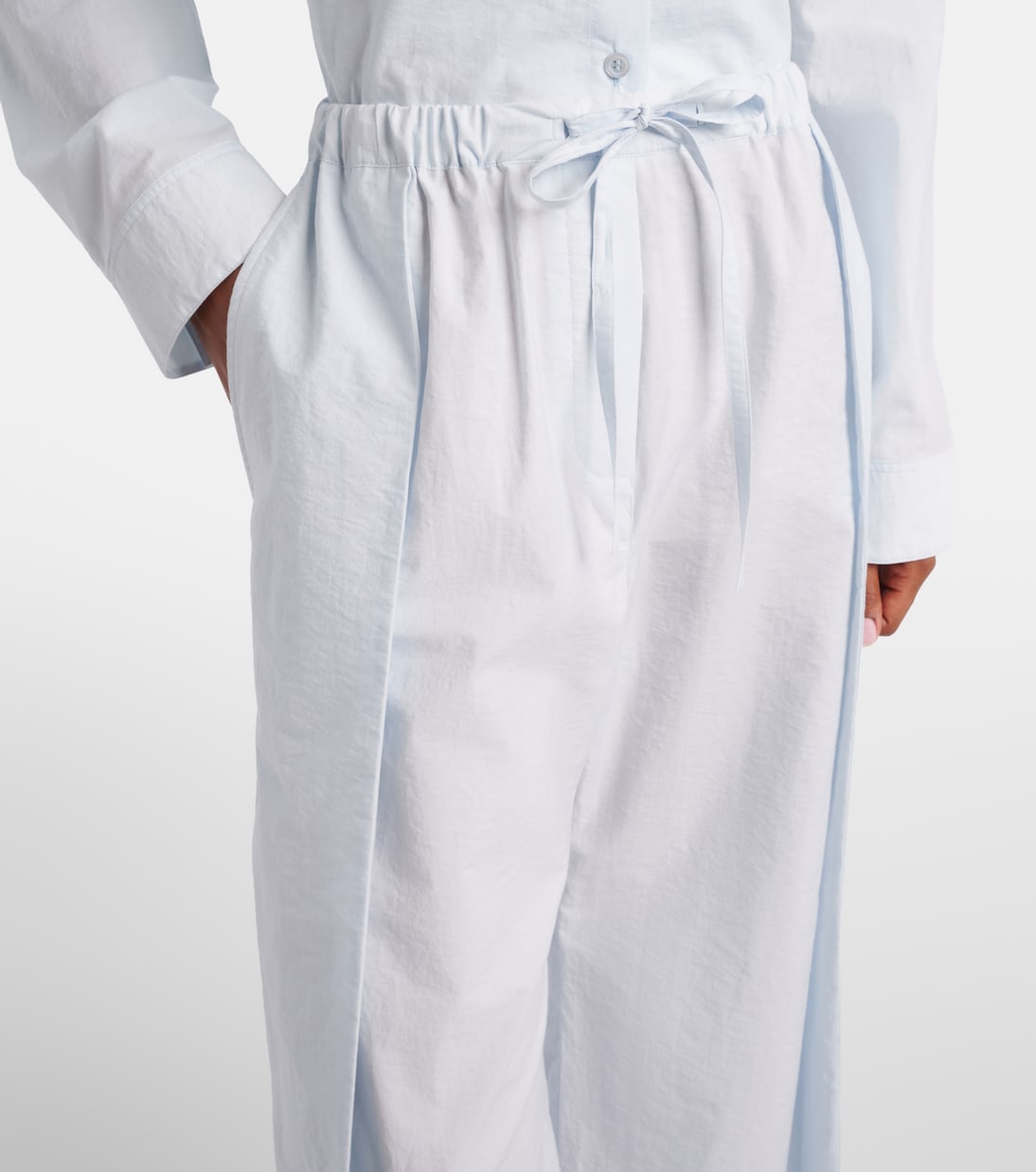 Paula's Ibiza cotton-blend poplin wide-leg pants | Loewe