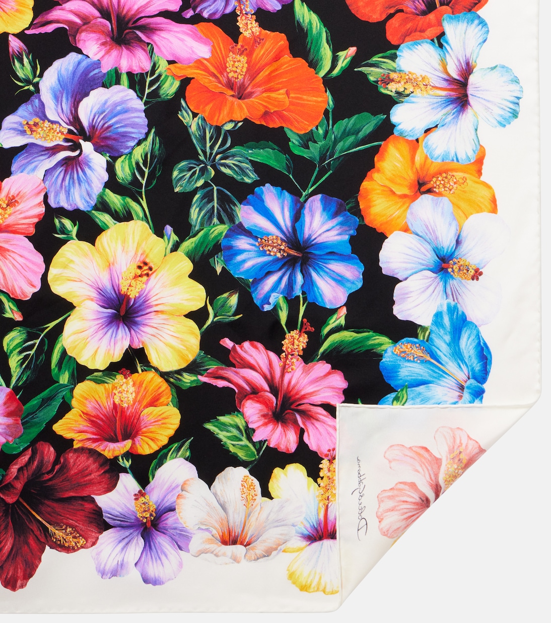 Pañuelo de sarga de seda floral | Dolce&Gabbana