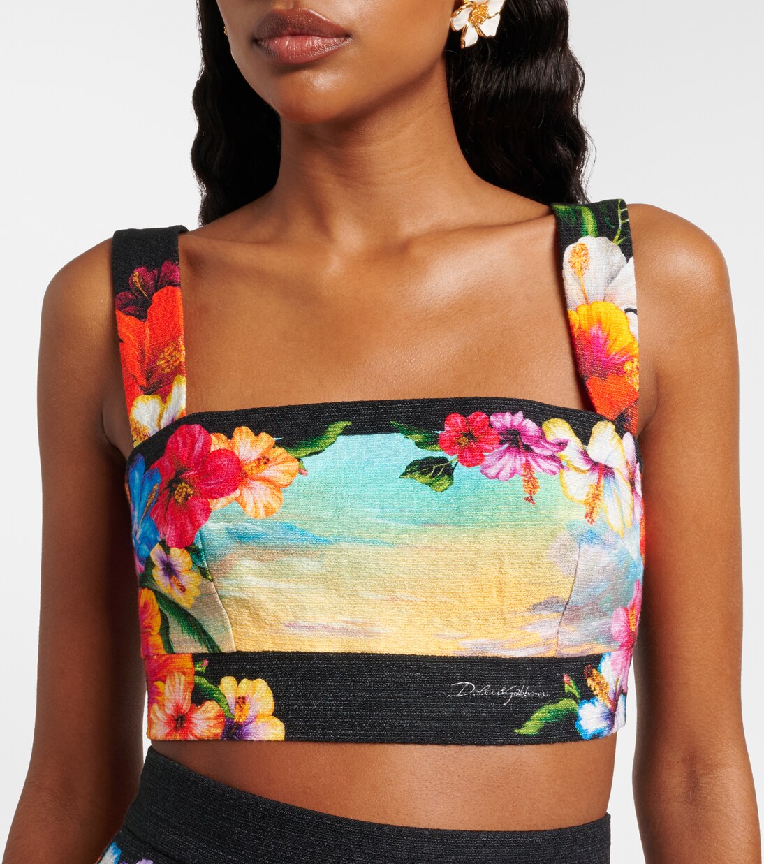 Printed crop top | Dolce&Gabbana