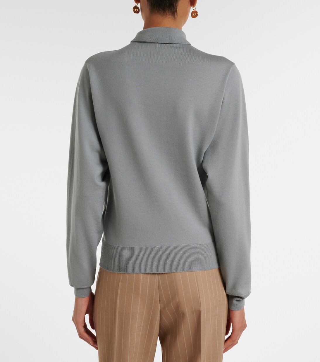 Tie-neck virgin wool sweater  | Valentino
