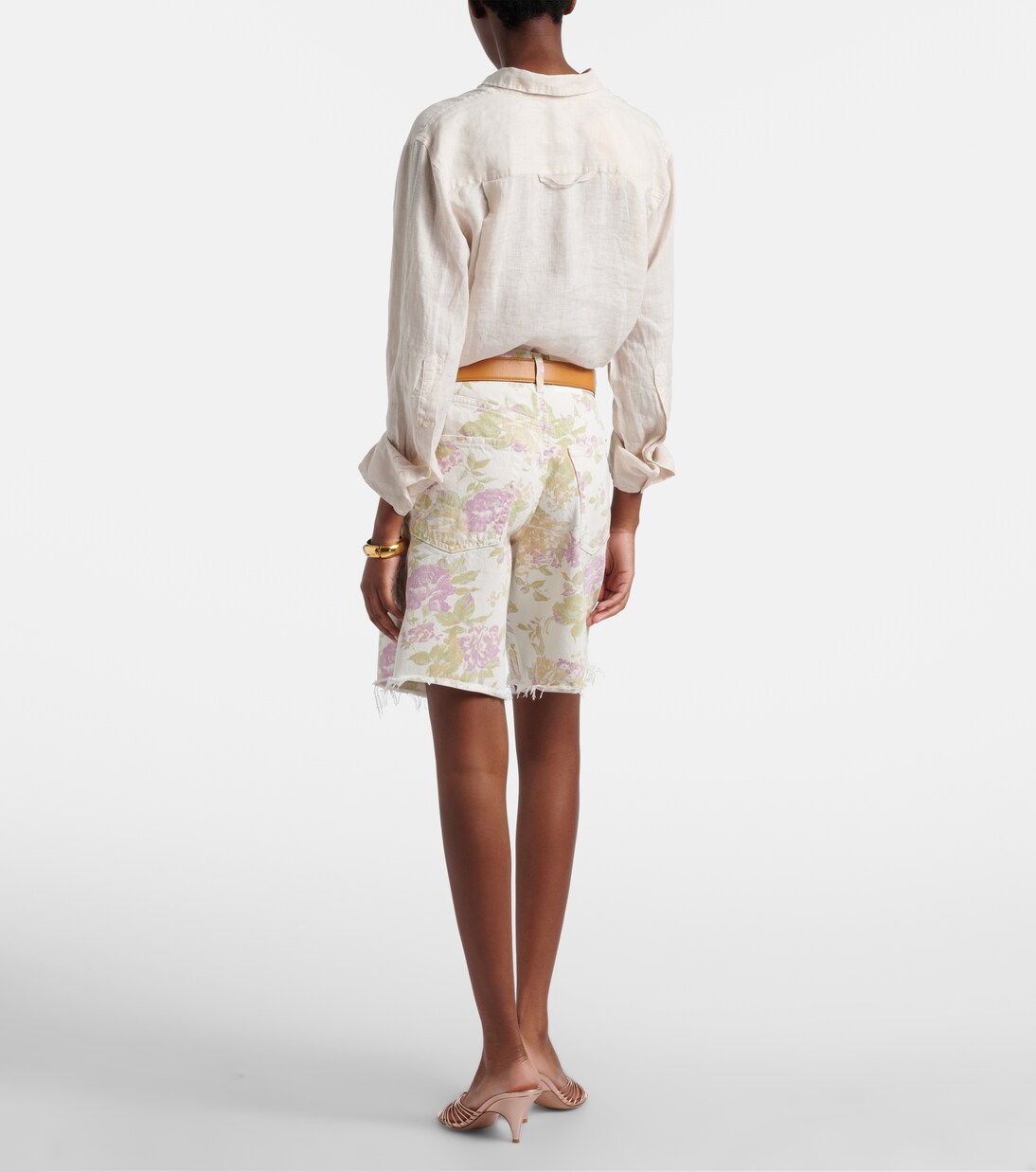 Bermuda Ayla in denim con stampa floreale | Citizens of Humanity