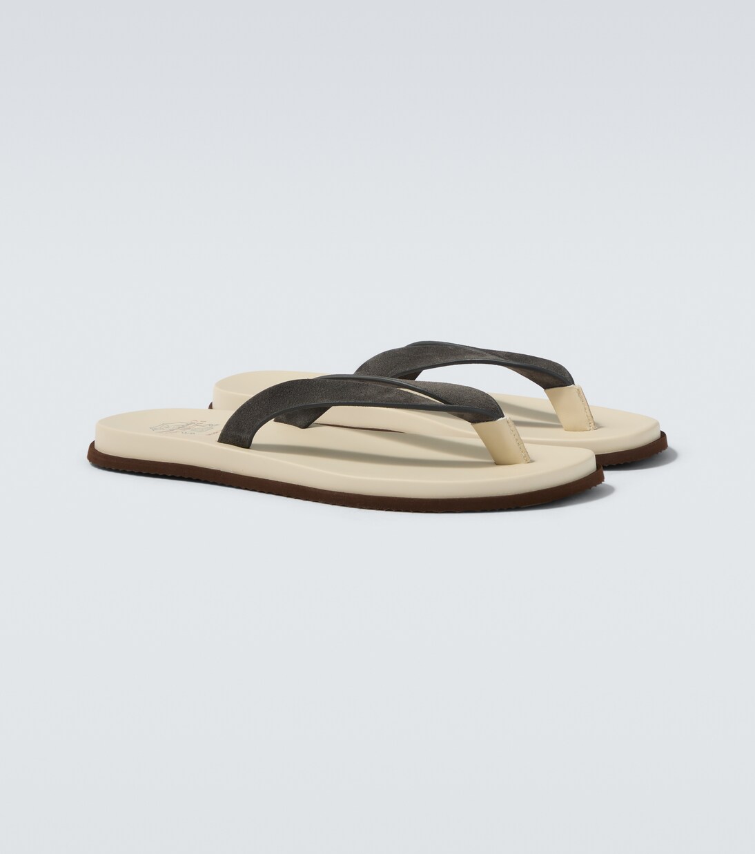 Suede thong sandals | Brunello Cucinelli