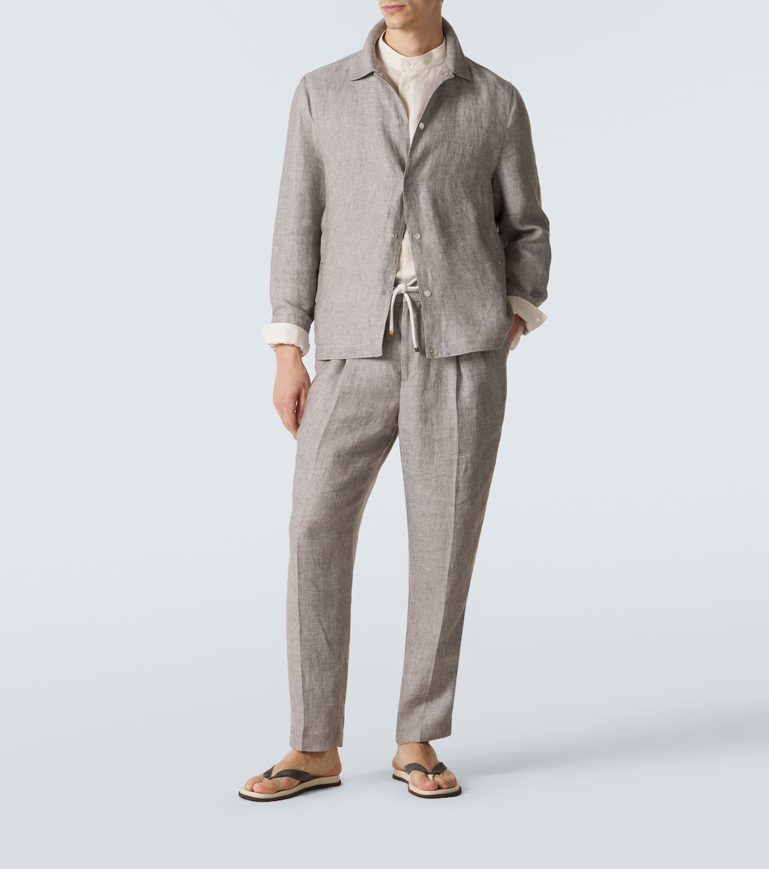 Suede thong sandals | Brunello Cucinelli