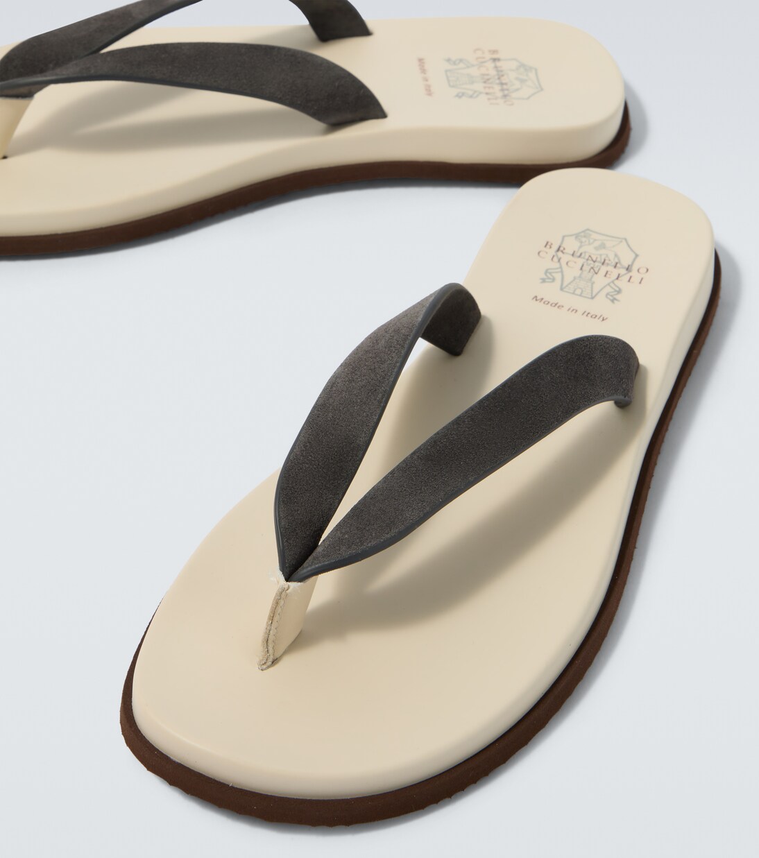 Suede thong sandals | Brunello Cucinelli