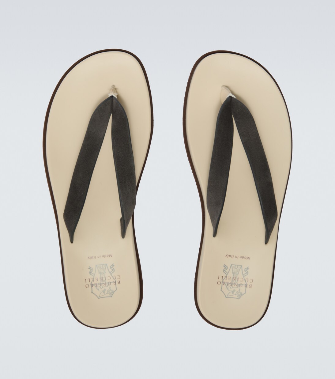 Suede thong sandals | Brunello Cucinelli