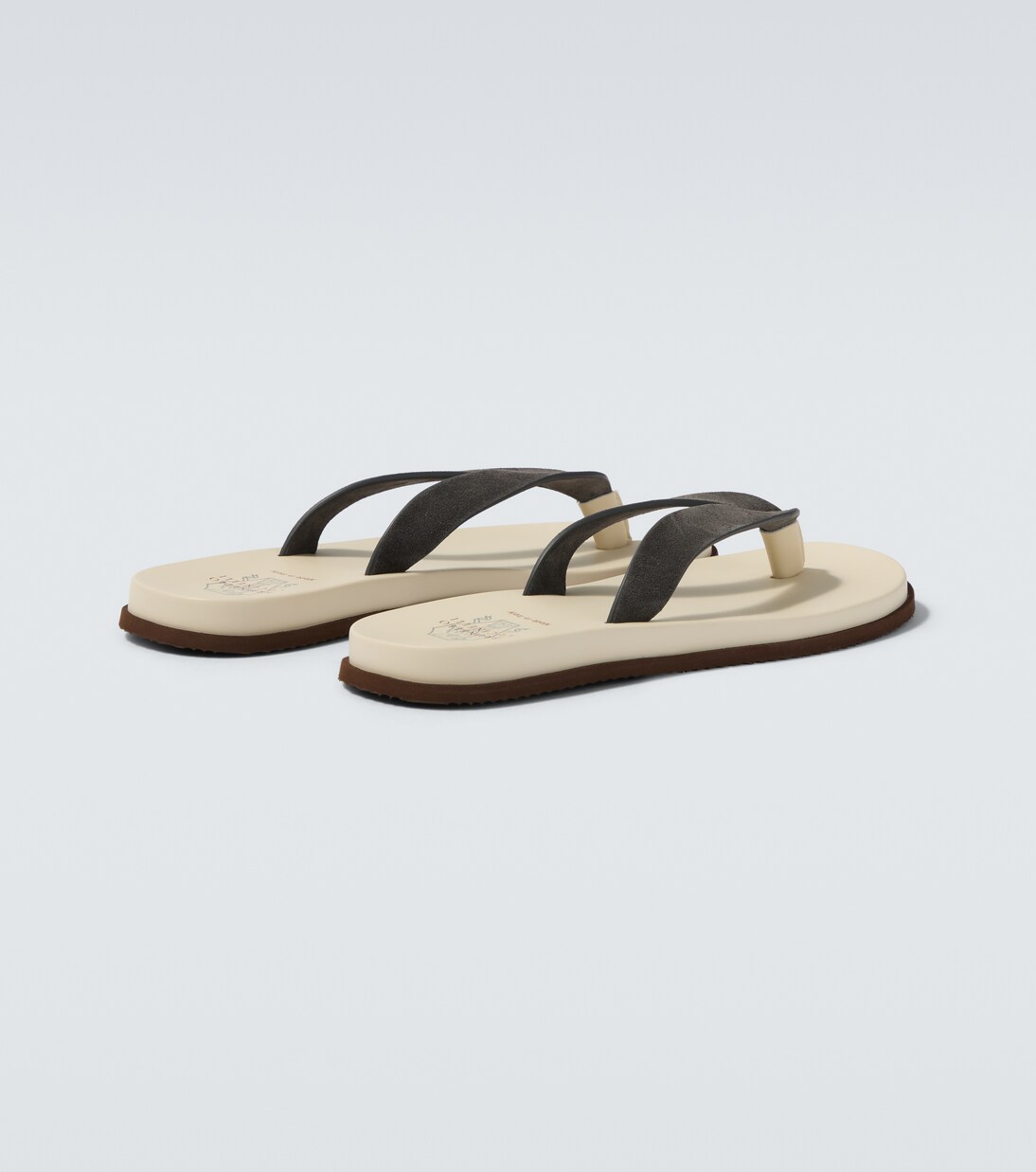 Suede thong sandals | Brunello Cucinelli