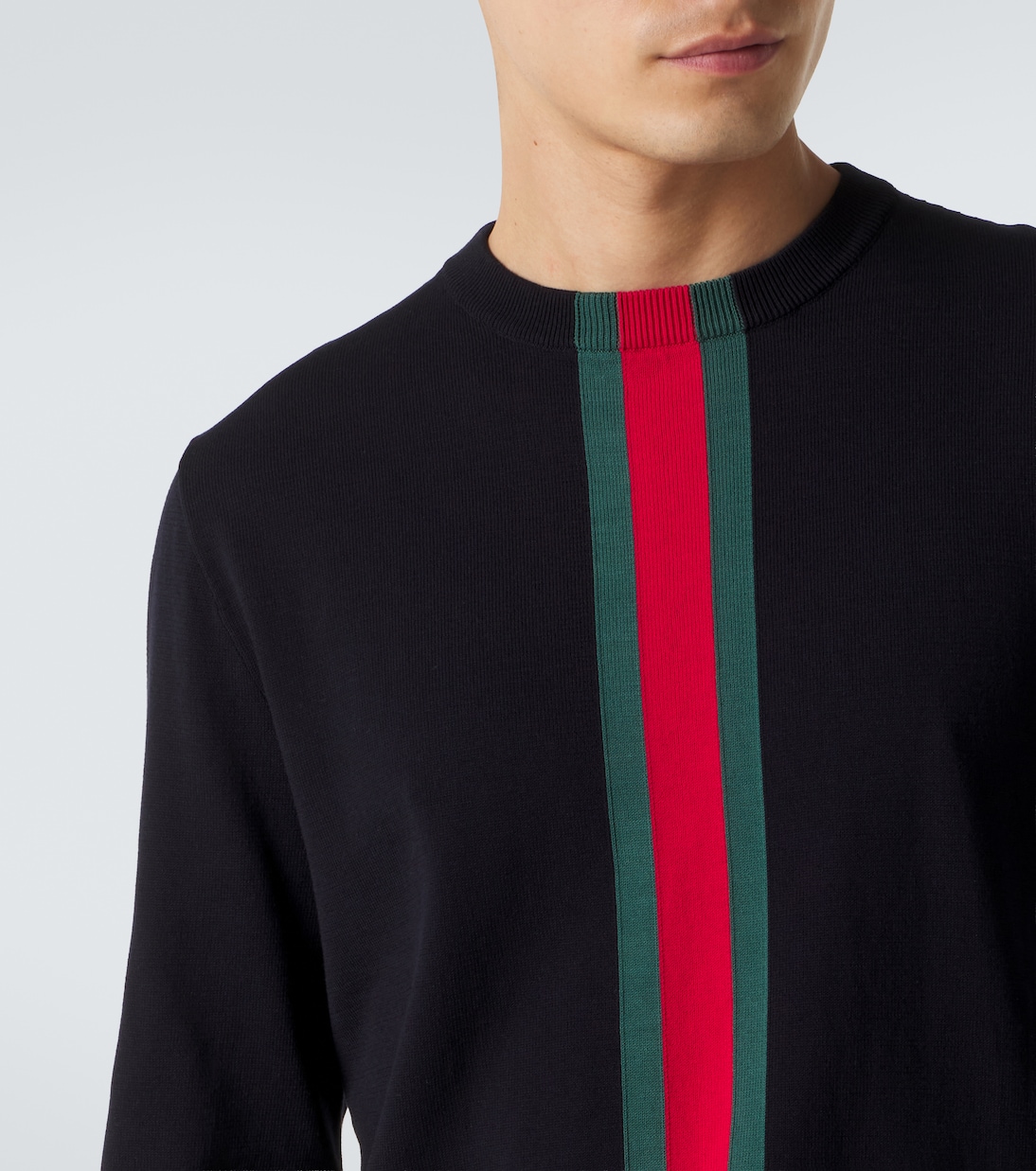 Web Stripe cotton sweater | Gucci