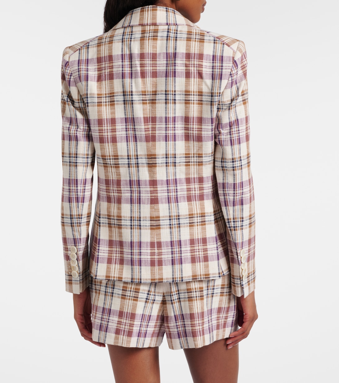 Tyra plaid cotton-blend blazer | Veronica Beard