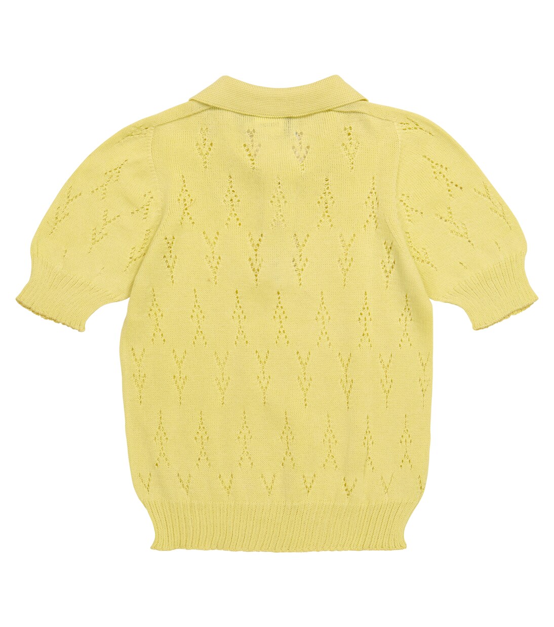 Pointelle cotton knit polo shirt | Paade Mode