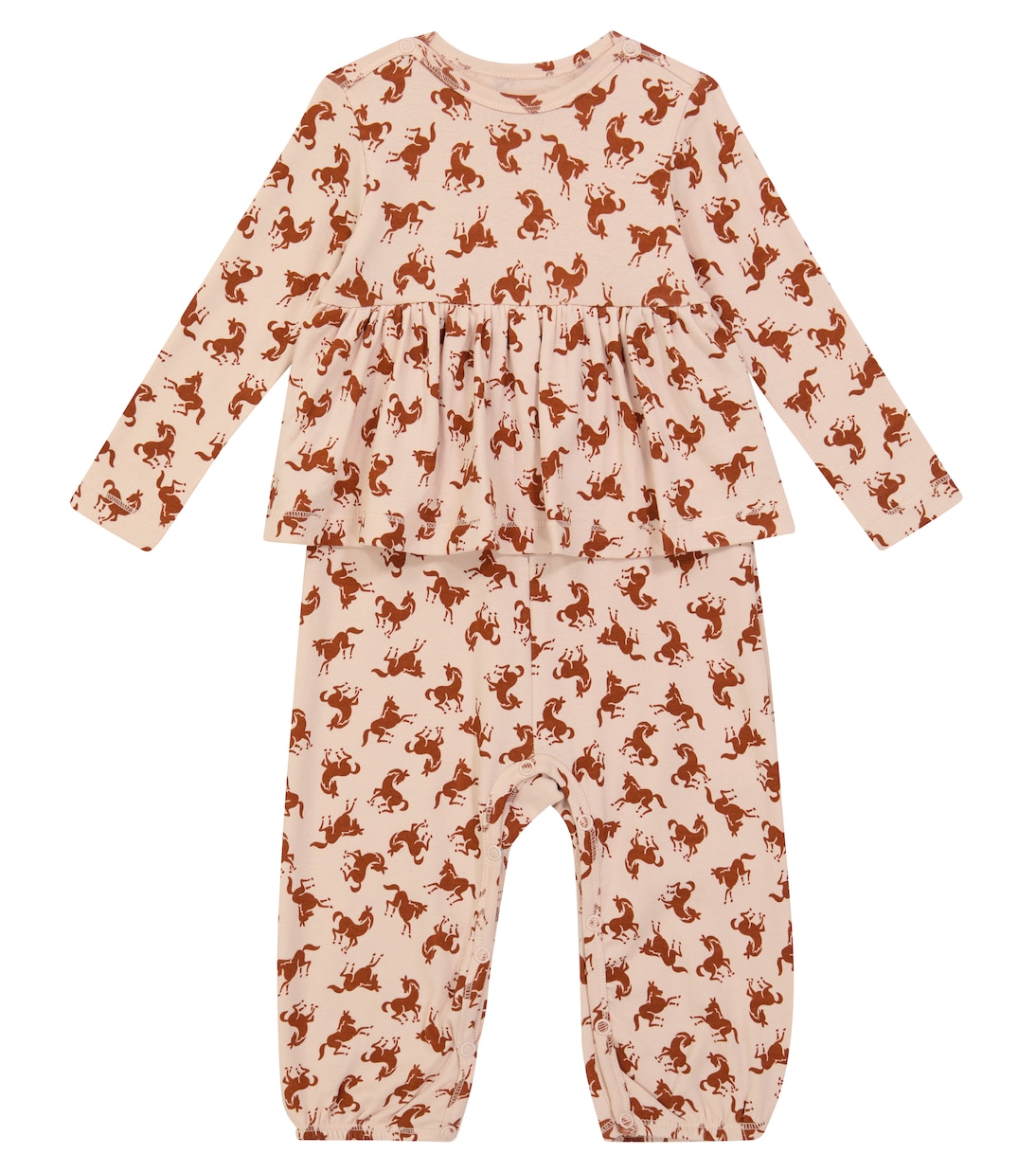 Flavia horse printed cotton jumpsuit | Molo
