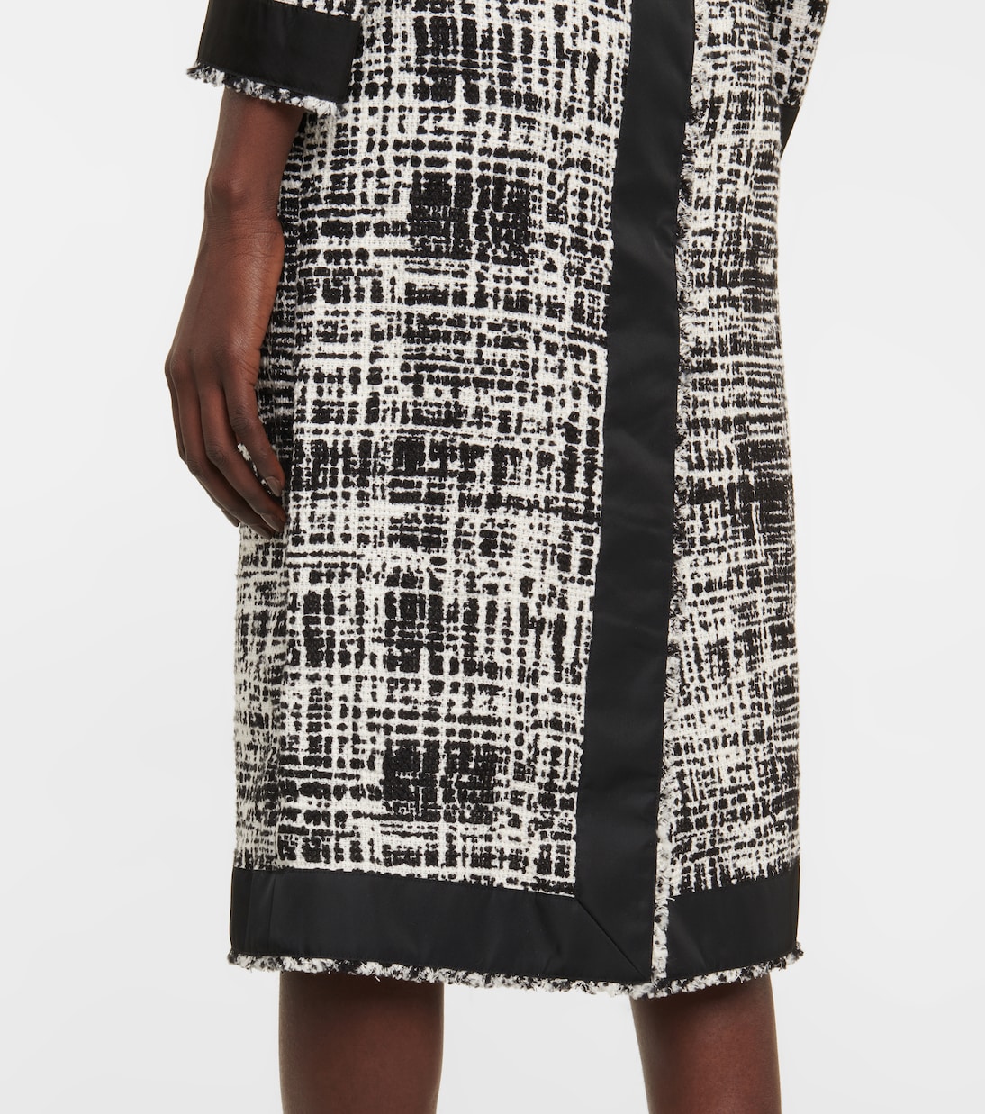 Jupe midi en tweed | Prada