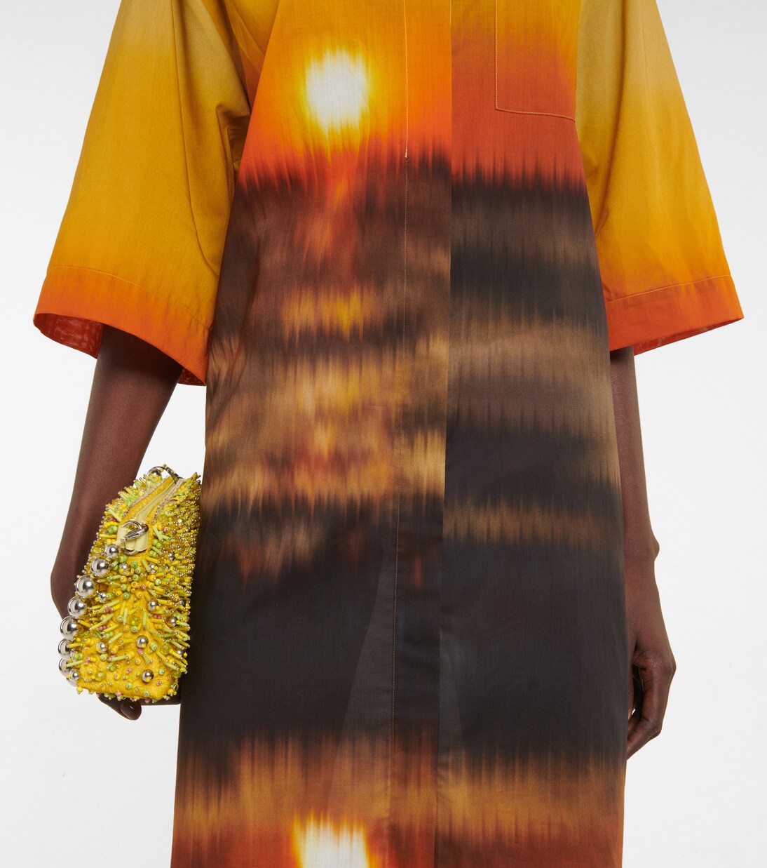 Robe chemise imprimée en coton | Dries Van Noten