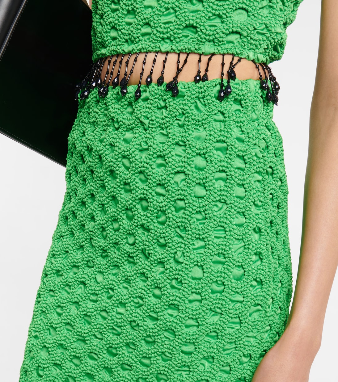 Verzierter Midirock aus Satin | Ganni