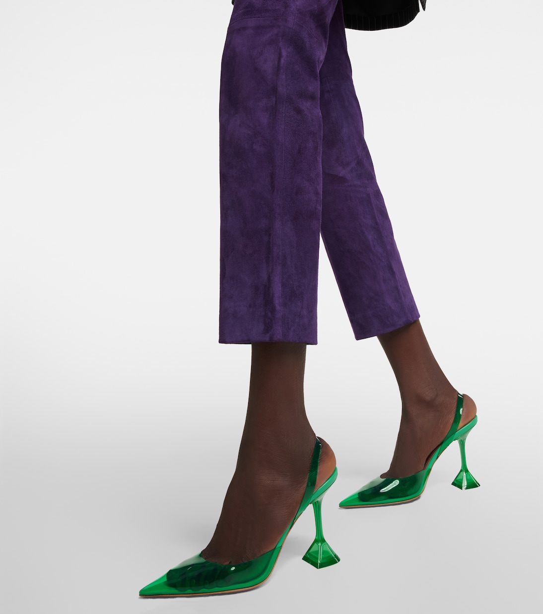 Slingback-Pumps Holli Glass | Amina Muaddi