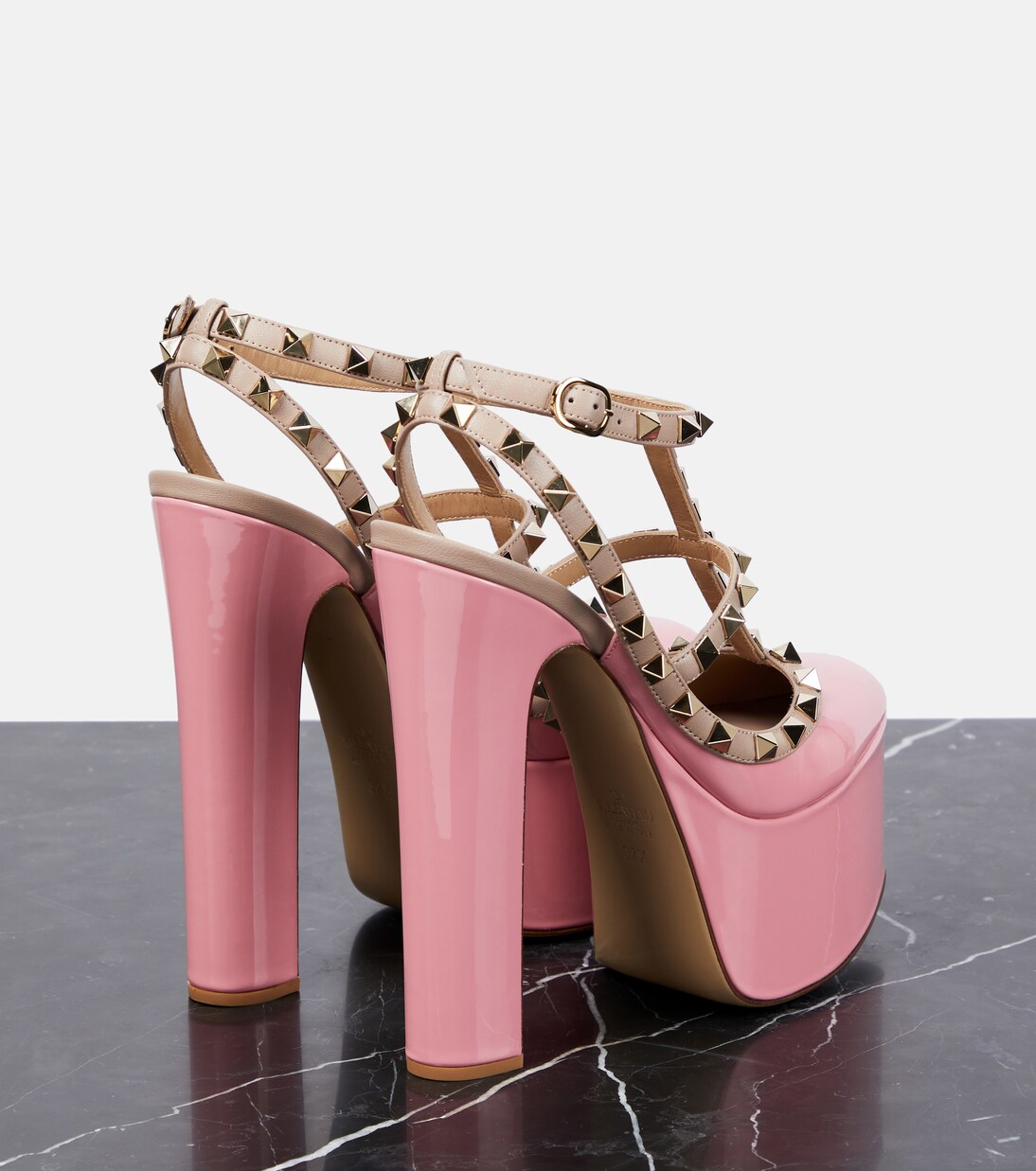 Rockstud patent leather platform pumps | Valentino Garavani