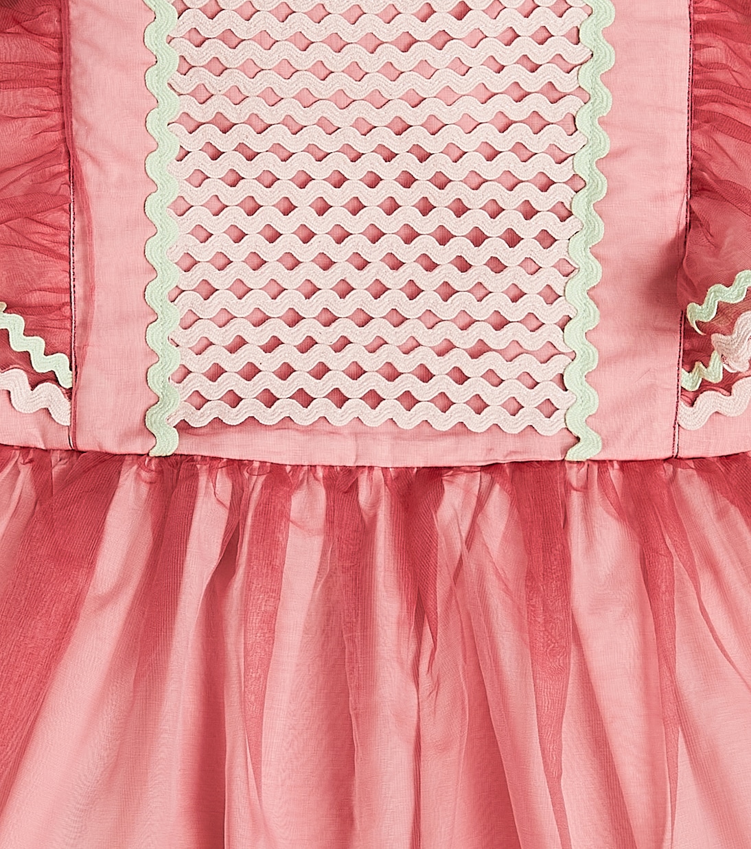 Ruffle-trimmed embroidered dress | Stella McCartney Kids