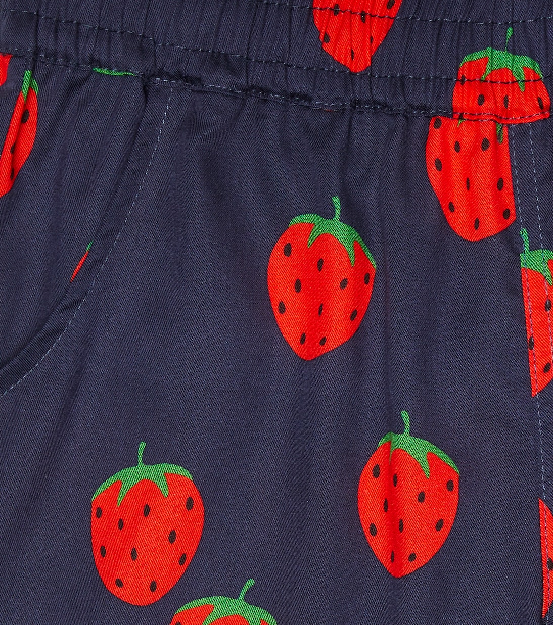 Strawberry printed cotton shorts | Mini Rodini