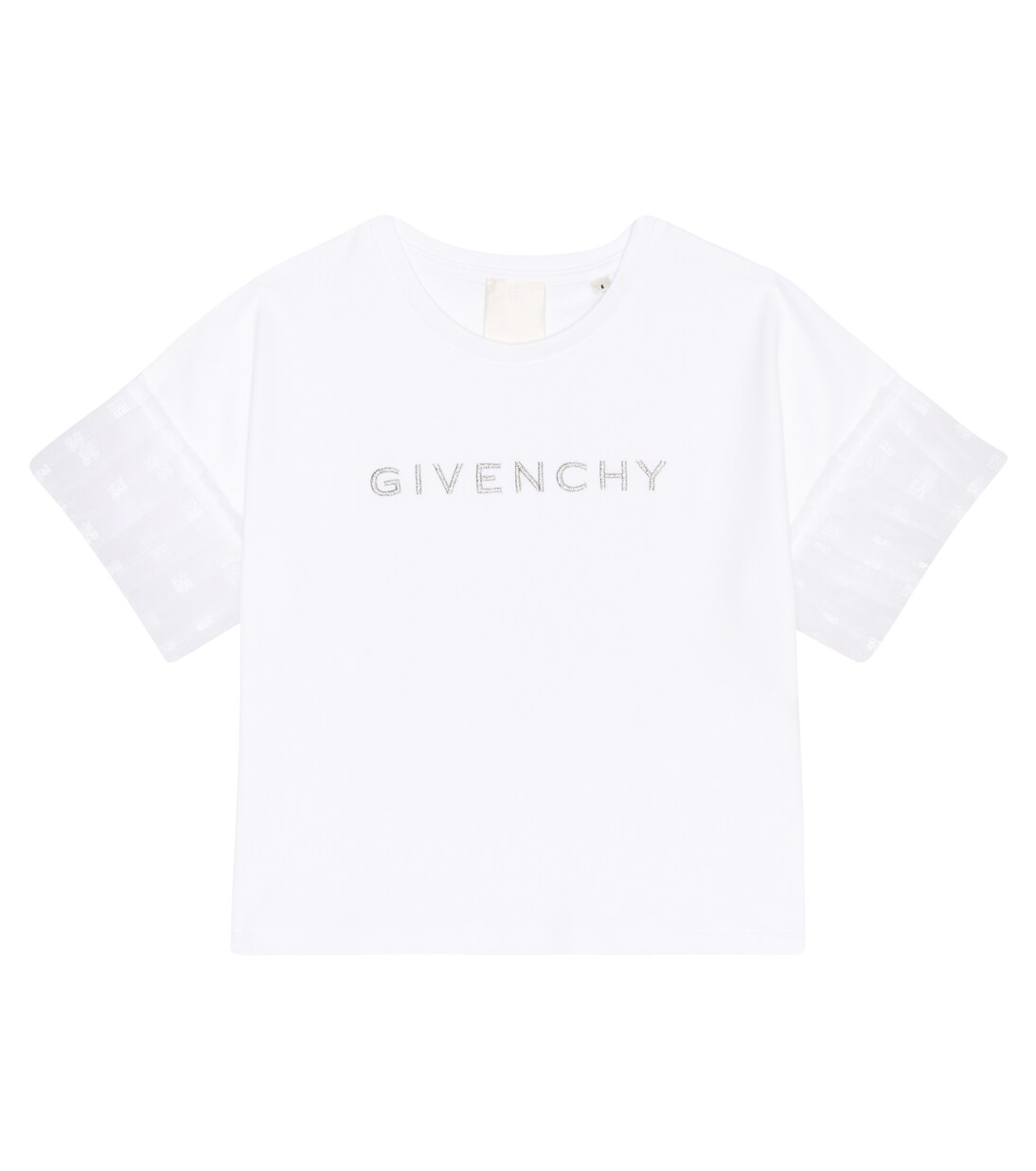 Ruffle-trimmed cotton T-shirt | Givenchy Kids