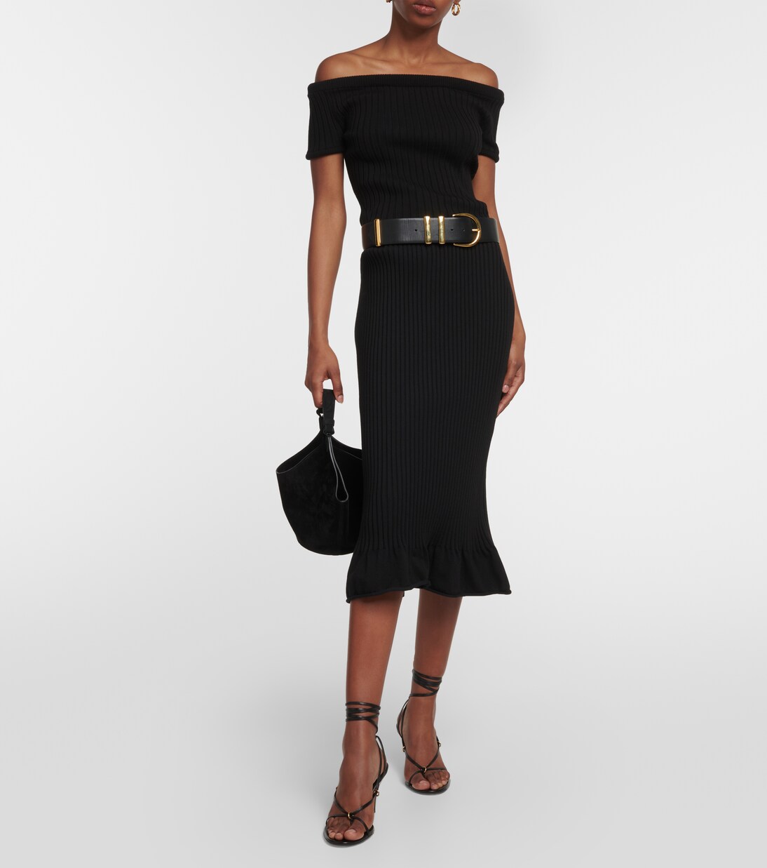 Top Ricki à encolure bardot en laine mélangée | Khaite