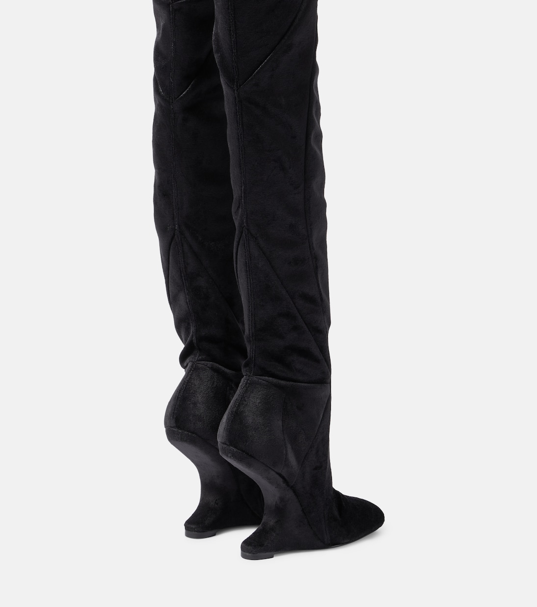 Botas Cantilever de terciopelo | Rick Owens