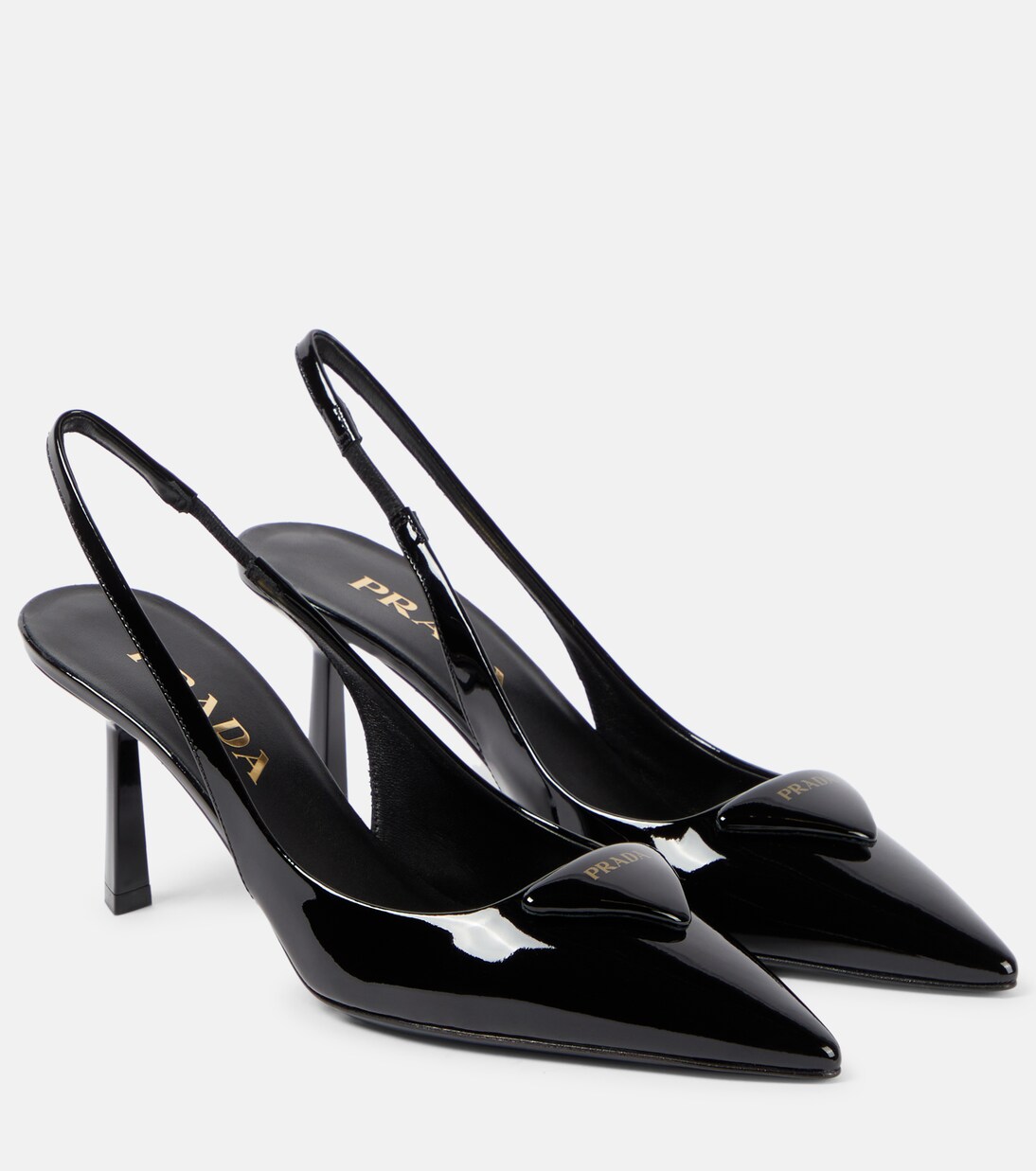 Slingback-Pumps aus Lackleder | Prada