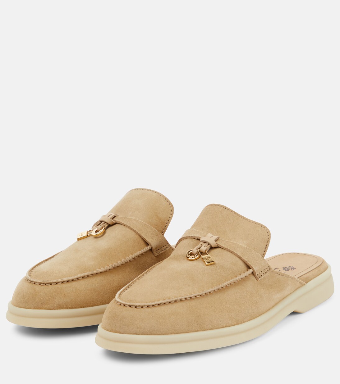 Slippers Charms Walk aus Veloursleder | Loro Piana