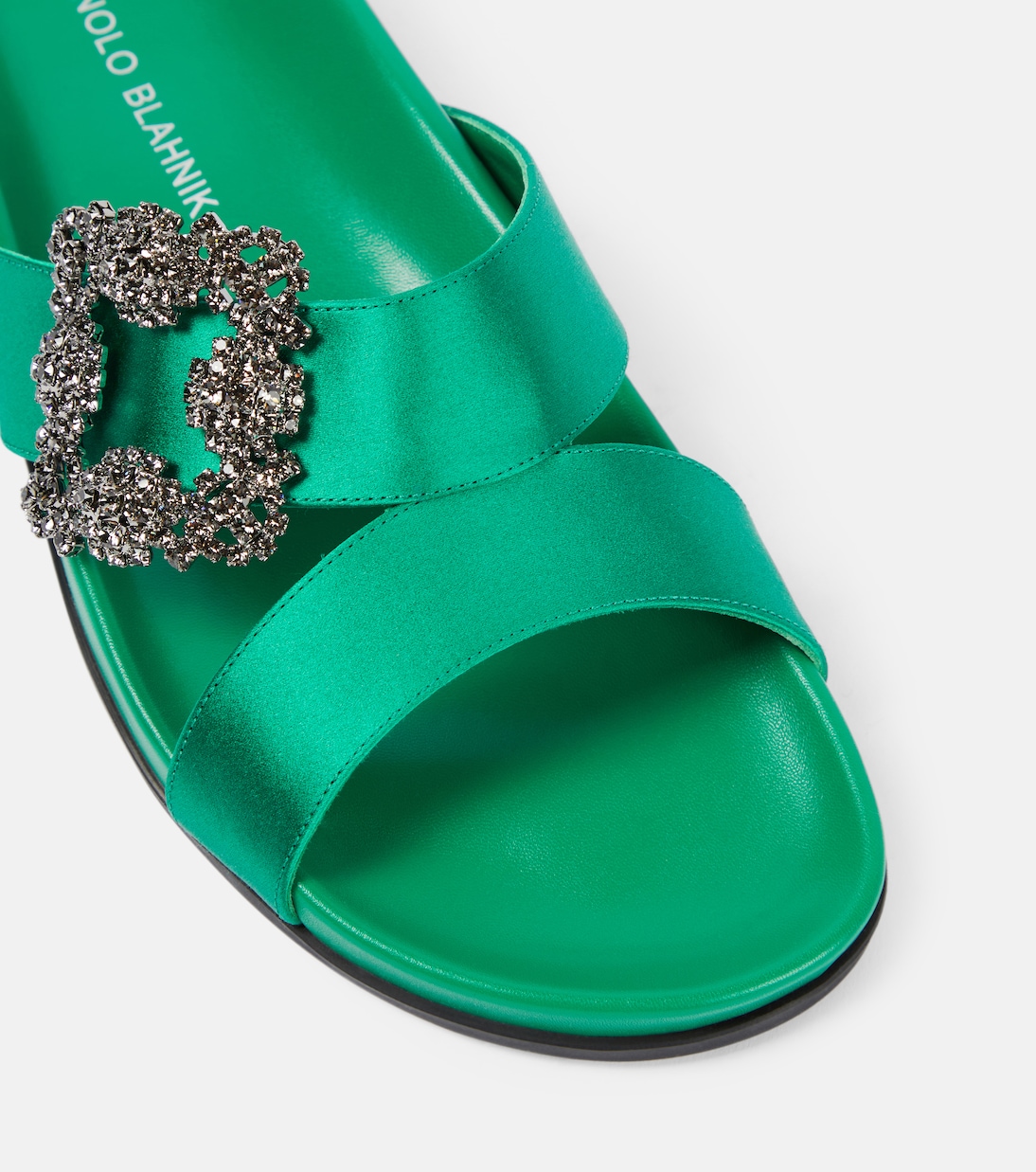 Chilanghi embellished satin sandals | Manolo Blahnik