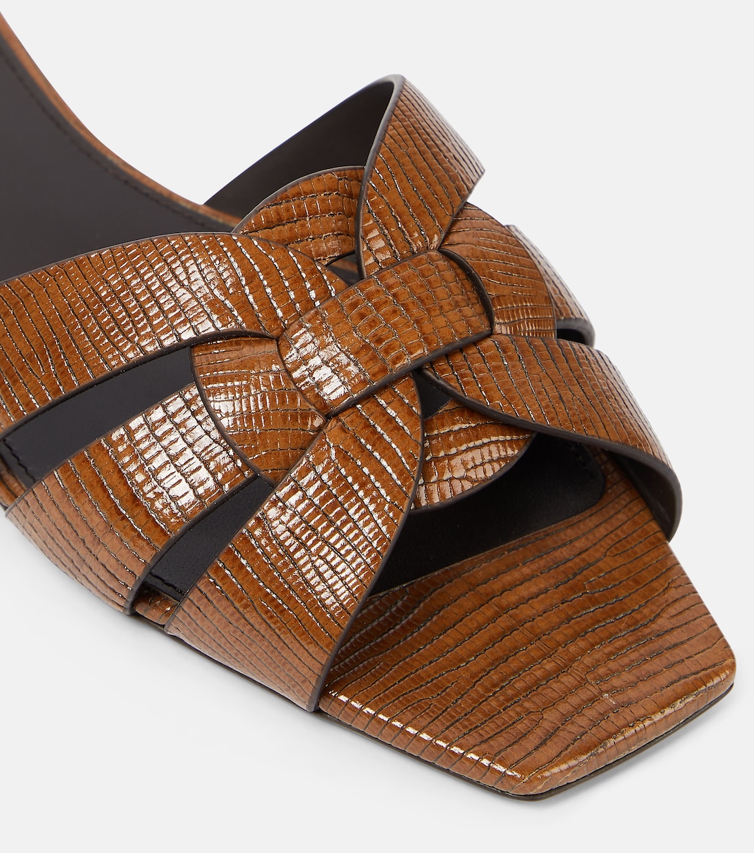 Tribute lizard-effect leather sandals | Saint Laurent