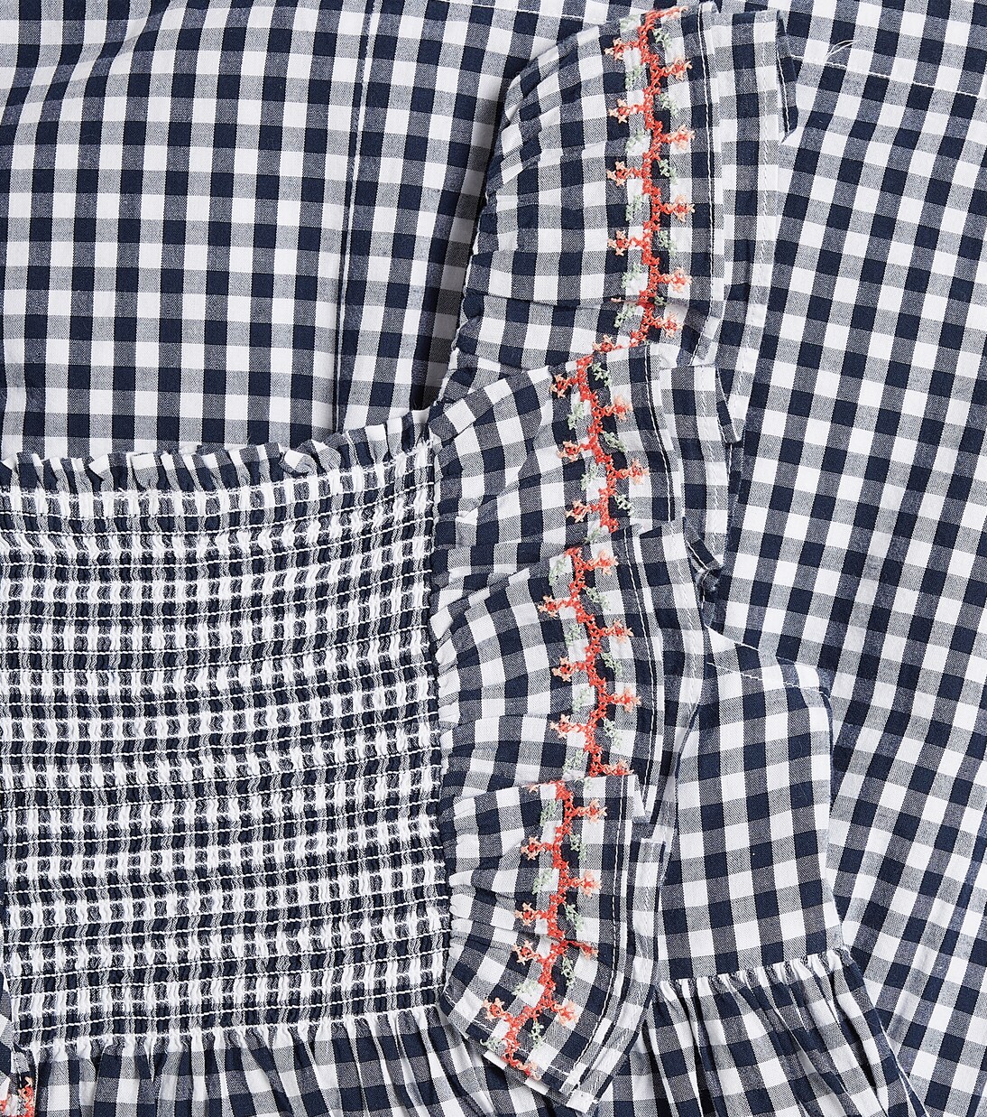 Gingham embroidered cotton dress | Tartine et Chocolat