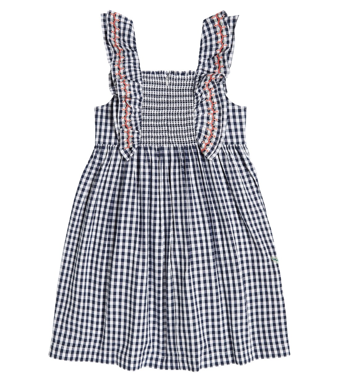 Gingham embroidered cotton dress | Tartine et Chocolat
