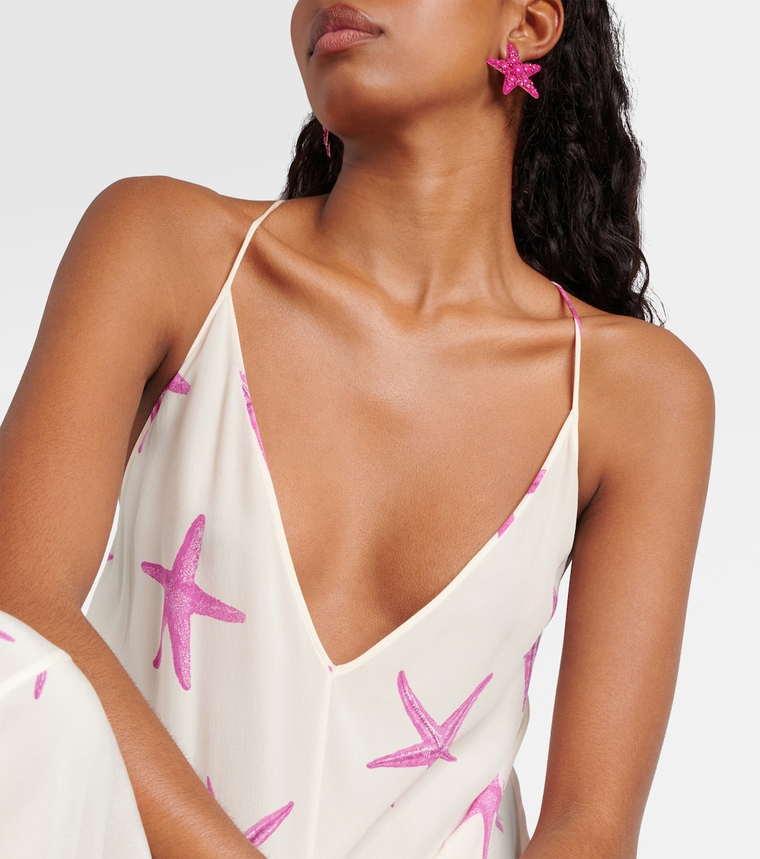 Printed silk gown | Valentino