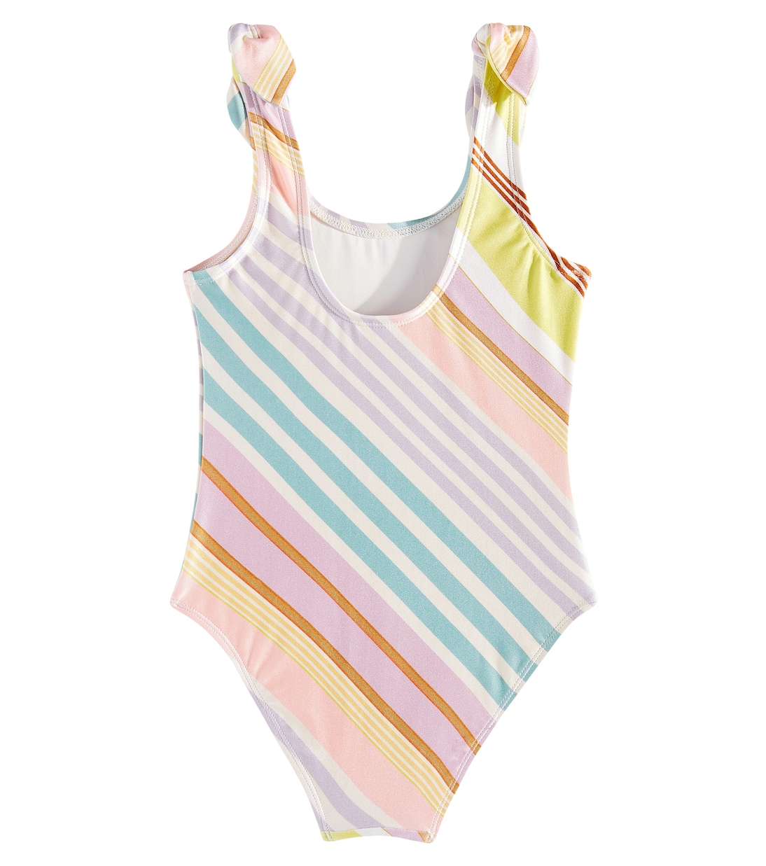 Halliday striped bow-detail swimsuit | Zimmermann Kids