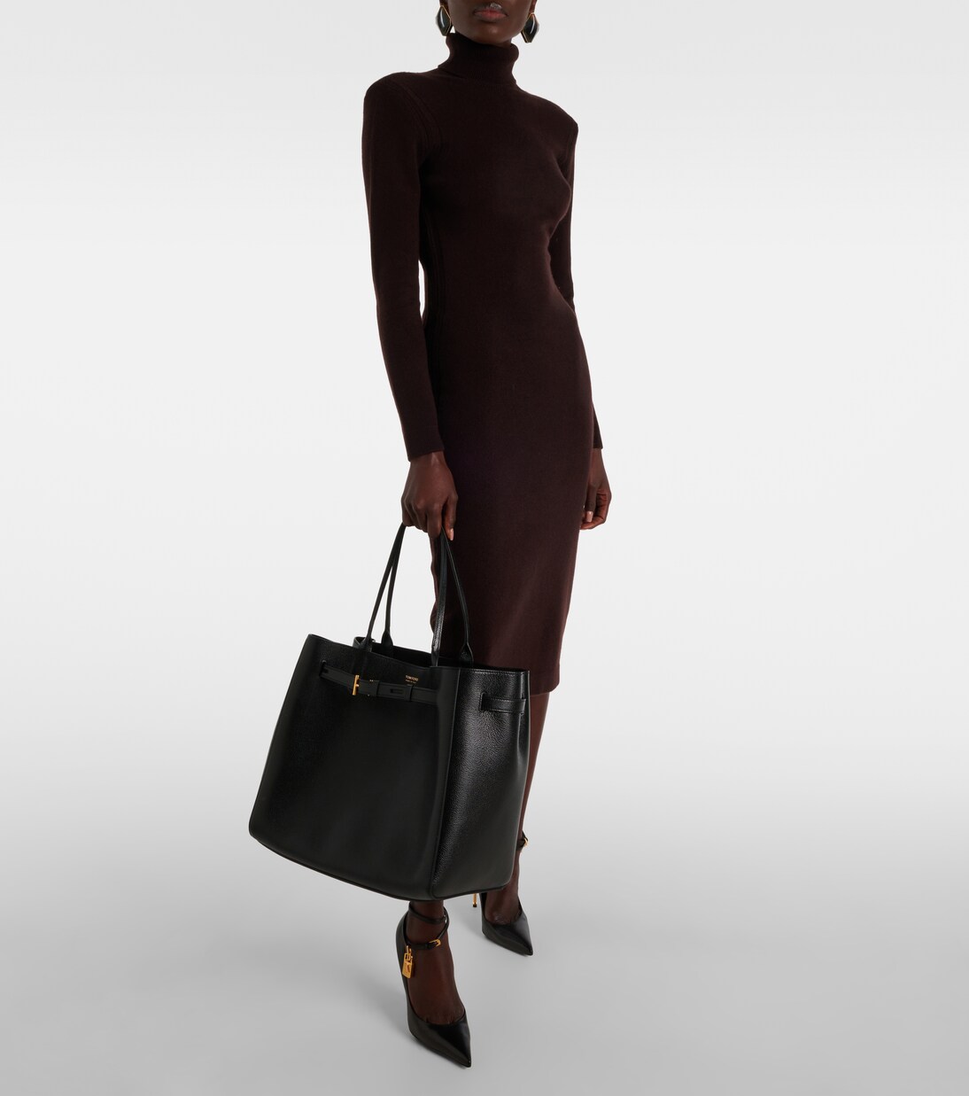 Tara L号粒面皮革托特包 | Tom Ford