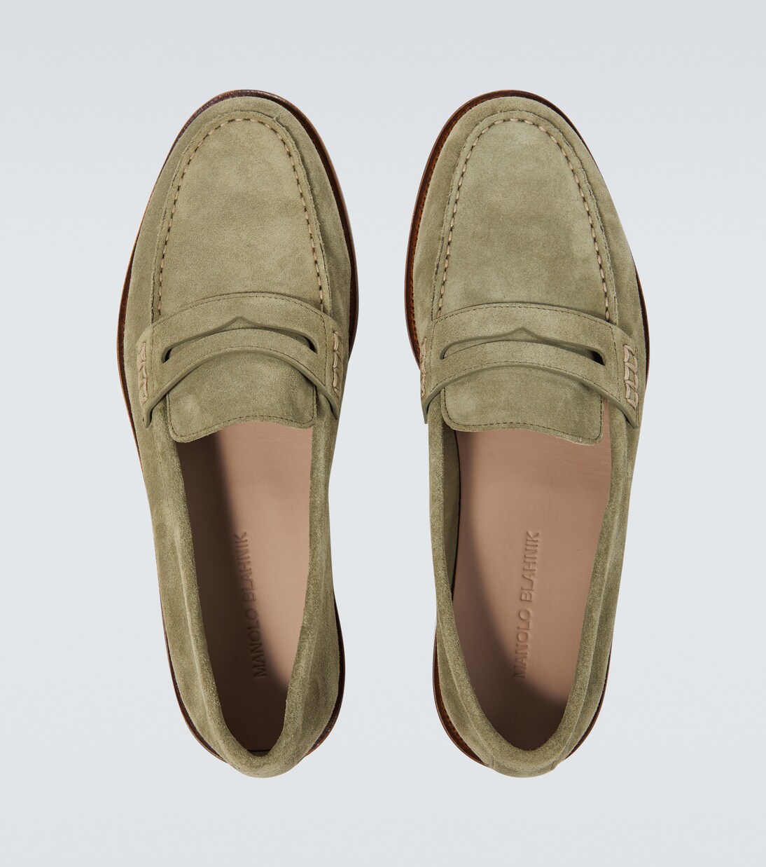 Perry suede penny loafers | Manolo Blahnik